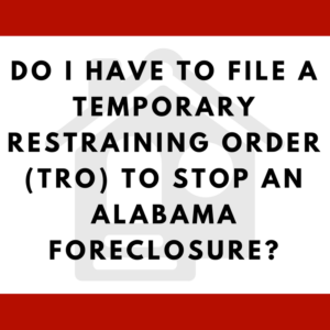 Does the probate judge handle a foreclosure in Alabama?